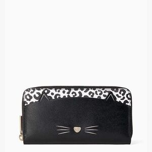 Kate Spade ♠️ Meow Cat Large Continental Wallet✨NWT